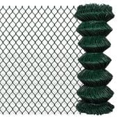 Siatka ogrodzeniowa, stal, 1x15 m, zielona