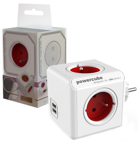 Listwa kostka zasilacz allocacoc PowerCube 4 gniazda 2xUSB zdjęcie 7