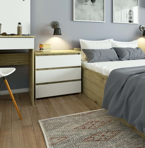 KOMODA CL3 3SZ CLP PK DĄB ARTISAN / BIAŁY na Arena.pl