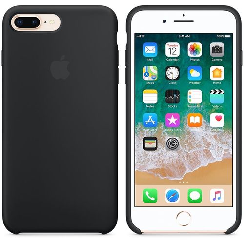 Apple Silicone Case - Silikonowe etui iPhone 8 Plus / 7 Plus (czarny) na Arena.pl