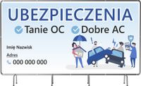 BANER REKLAMOWY 200x100cm projekt UBEZPIECZENIA OC plandeka