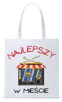 Dla Fryzjera Fryzjerki Torba Eco Biała Shopper Z Nadrukiem Ze Zdjęciem