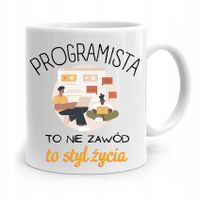 Kubek Informatyka Programisty To Styl Życia Z Nadrukiem Ze Zdjęciem