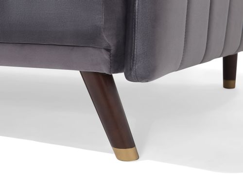 Sofa rozkładana welurowa szara SENJA na Arena.pl