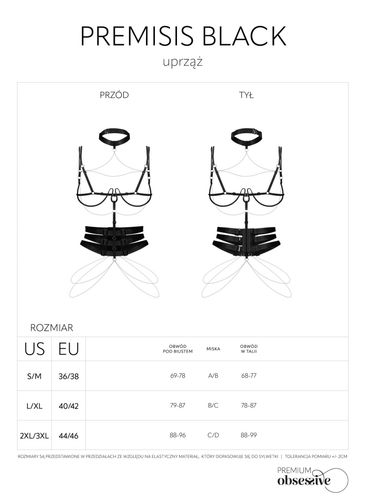 premisis black uprząż s/m/l na Arena.pl
