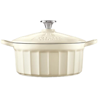 buydeem emaliowane naczynie żeliwne 2,9l, model cp521, kolor oat white