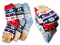 3x CIEPŁE SKARPETY TERMO WEŁNIANE ALPAKA 35-38