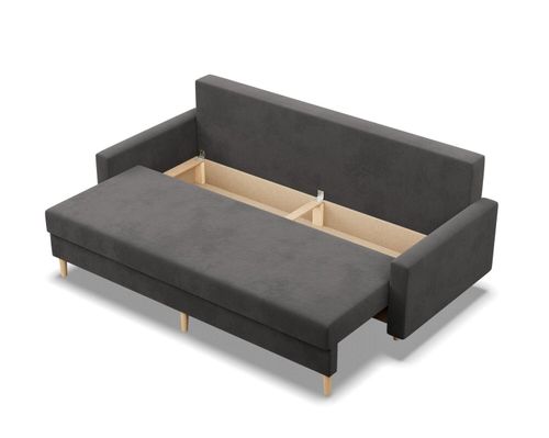 Kanapa trzyosobowa, MILO, mikrofaza, 212x92x92 cm, szary | TYLETEGOTU na Arena.pl