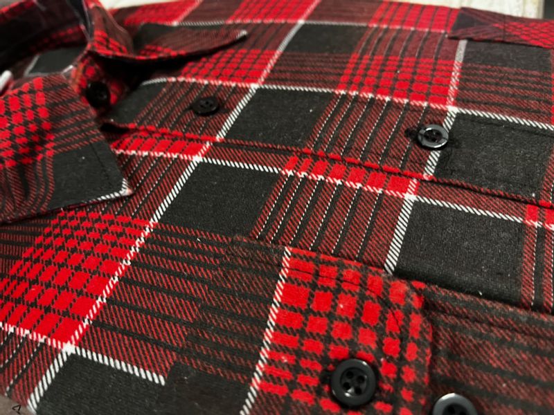 Koszula Robocza Flanelowa Leon Xl Czerwona Wzrost 182 Kołnierzyk 43 zdjęcie 5