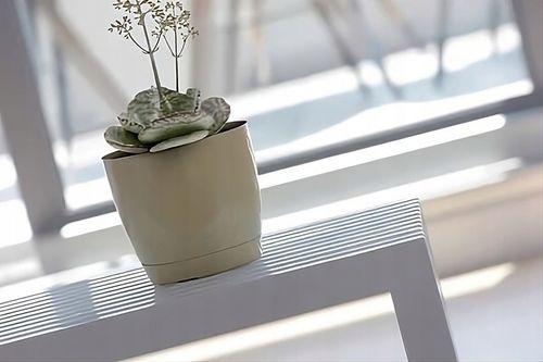 Doniczka Donica Coubi z podstawkiem DUOP120 Biała na Arena.pl