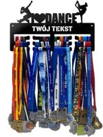 Wieszak na medale I LOVE DANCE twoje imię dowolny tekst 183.3