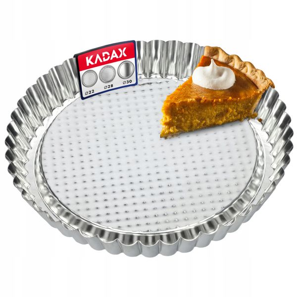 BLACHA OKRĄGŁA FORMA DO PIECZENIA TARTY CIAST 22cm zdjęcie 2