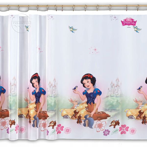 Firanka dziecięca dla dziewczynki KRÓLEWNA ŚNIEŻKA Disney 555x150 TAŚMA zdjęcie 1