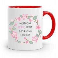 Kubek Czerwony Prezent Dla Cioci Wyjątkowa Ciocia Z Nadrukiem Ze Zdjęciem