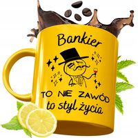 Złoty Kubek Premium Dla Bankiera Na Prezent Z Nadrukiem Ze Zdjęciem