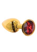 Butt Plug With Diamond Jewel M Gold