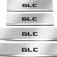 Listwa progowa MERCEDES GLC X253 Stal nierdzewna 304 połysk z czarnymi lite