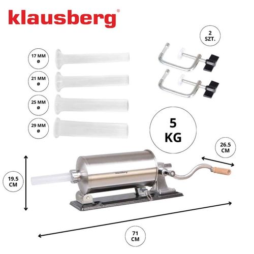 ręczna nadziewarka do kiełbasy 5kg klausberg kb-7929 na Arena.pl