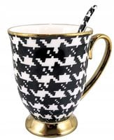 Porcelanowy kubek z łyżeczką elegancki Queen Isabel 300ml