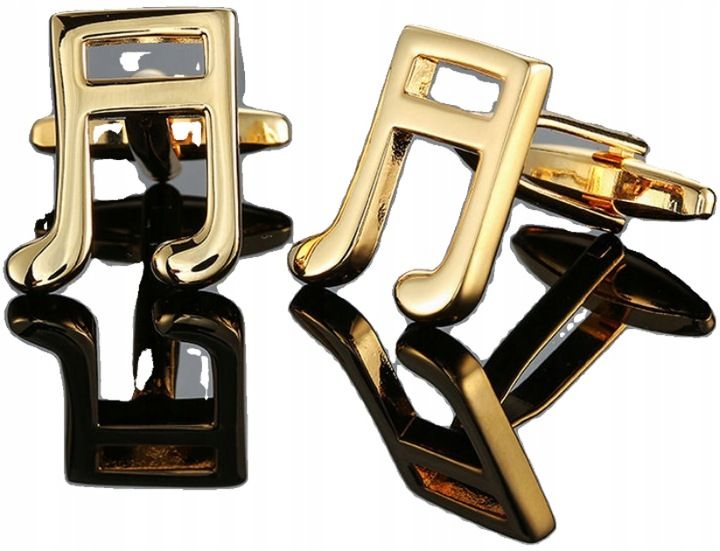 Spinki do mankietów wzór nutka zdjęcie 1