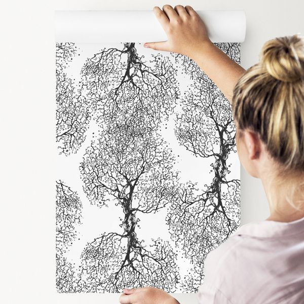 Tapeta Oryginalne Czarno - Białe Drzewa zdjęcie 4