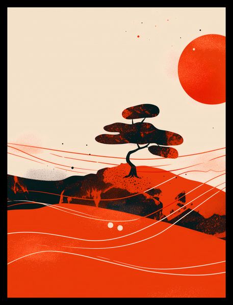 Plakat 60x80cm Czerwone Pustynne Pejzaże zdjęcie 2