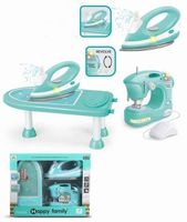 Zestaw żelazko +deska AGD maszyna do szycia Happy Family