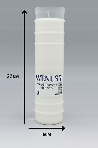 Rewelacyjne wkłady do zniczy Wenus 7 Linis ~ 7* dni 12szt. na Arena.pl