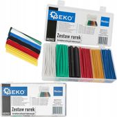 Zestaw rurek termokurczliwych GEKO kolorowe 196 szt. 2-12 mm G02932