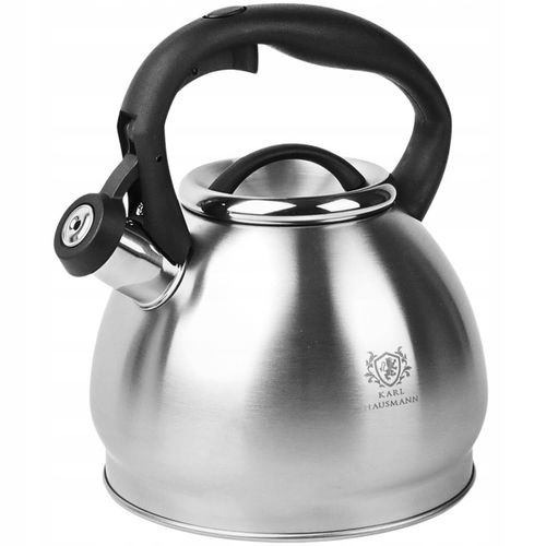 CZAJNIK na GAZ CZAJNIK z GWIZDKIEM POKRYWĄ 3L STAL INDUKCJA SREBRNY na Arena.pl