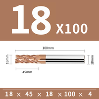 Frez trzpieniowy 4-ostrzowy VHM powłoka TiSiN "gryzak" Roz. Ø18x45x18Dx100L