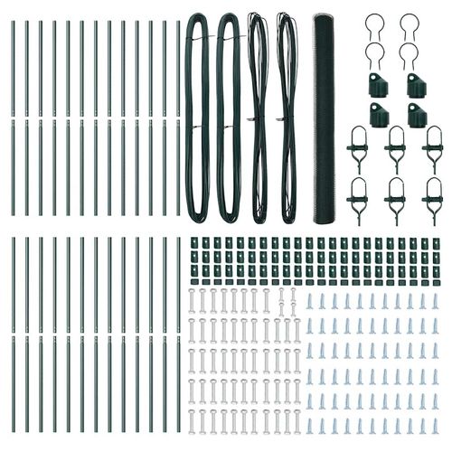 Ogrodzenie z słupkami Zielony 1.5 x 50 m Stal pokryta PCV na Arena.pl