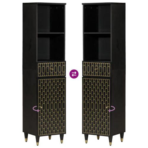 Szafka łazienkowa, 38x33x160 cm, lite drewno mango na Arena.pl