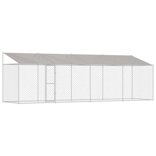 Klatka dla psa Srebrny 800 x 200 x 256 cm Stal Galwanizowana na Arena.pl