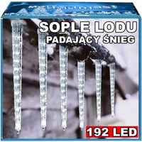 Meteory Sople padający śnieg naturalny krztałt sopla kurtyna 42cm XL