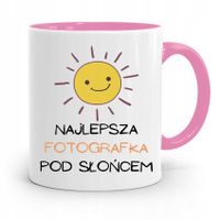 Kubek Różowy Dla Fotografa Najlepsza Pod Słońcem Z Nadrukiem Ze Zdjęciem