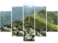 105CM 150CM OBRAZ 5 ELEM GŁÓWNA GRAŃ TATR STOPAMI DRUK