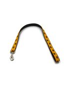 A-504 PEJCZ PODWÓJNA, KRÓTKA SMYCZ DLA PSA TAŚMA ŁAPKI 30mm/80cm Kolor - żółty łapki