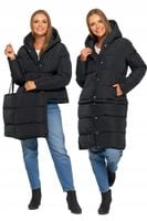 Kurtka Damska Długa Puchowa 2w1 Odpinana Multifunkcyjna CZARNA MORAJ M