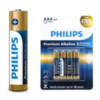 Philips Bateria AAA LR03 LR3 Premium alkaline  4szt Phil-LR03M4B/10