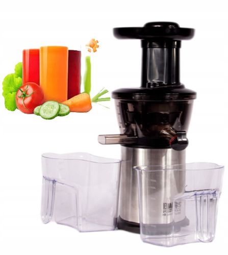 WYCISKARKA WOLNOOBROTOWA DO SOKÓW, sokowirówka wolnoobrotowa, srebrna na Arena.pl