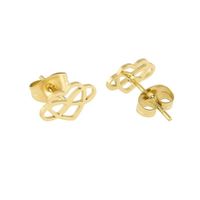 Kolczyki Serduszka na sztyfcie Lisha stal chirurgiczna