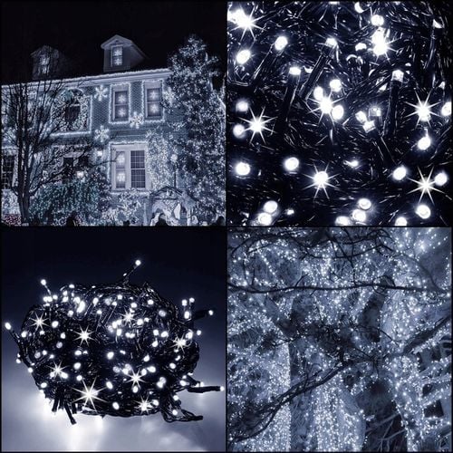 LAMPKI CHOINKOWE 1000LED ZEWNĘTRZNE KURTYNA ŚWIETLNA IP44 BIAŁE ZIMNE FLASH na Arena.pl