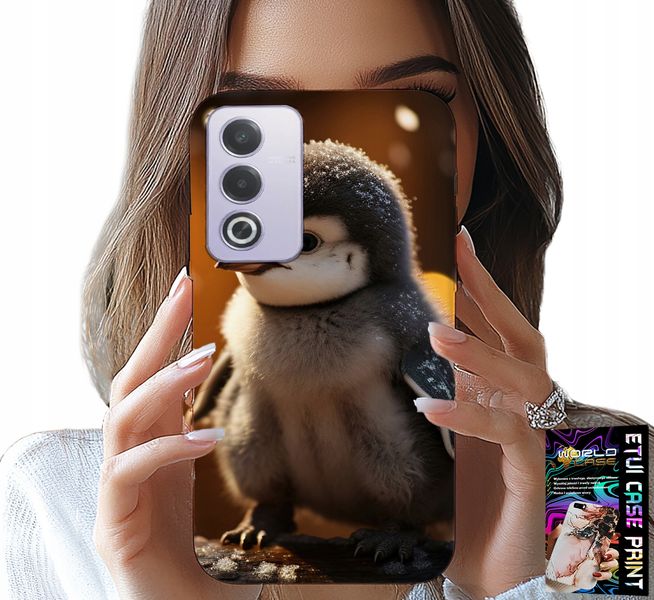 ETUI DO OPPO A80 5G - SŁODKI PINGWIN, TUPTAK, MADAGASKAR WZORY zdjęcie 1