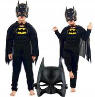 STRÓJ BATMAN PRZEBRANIE KOSTIUM MIĘŚNIE DWUCZĘŚCIOWY ROZMIAR 116 5-6 LAT