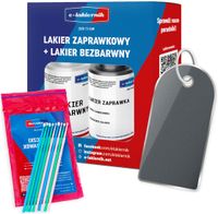 lakier zaprawka + bezbarwny + patyczki zaprawkowe bmw a08 silbergrau