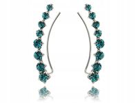 KOLCZYKI NAUSZNICE STOPNIOWANE BŁĘKIT KRYSZTAŁKI kn019