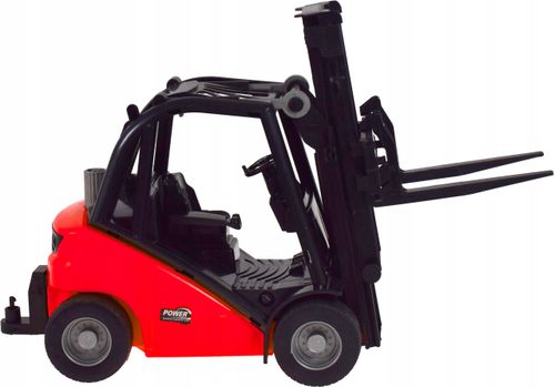 Duży wózek widłowy z ruchomymi elementami dźwigiem realistyczny model auto na Arena.pl