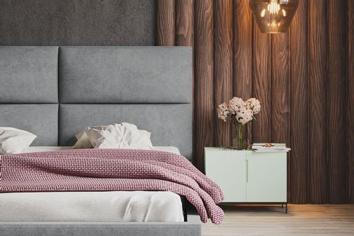 Łóżko Slim 6 tapicerowane 120x200 stelaż pojemnik na Arena.pl