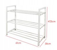2 x SZAFKA NA BUTY PÓŁKA REGAŁ STOJAK NA OBUWIE SOLIDNA METALOWA 65x26x50 c
